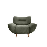 SESSEL in Chenille Dunkelgrün  - Wildeiche/Dunkelgrün, Modern, Holz/Textil (111/81/90cm) - MID.YOU