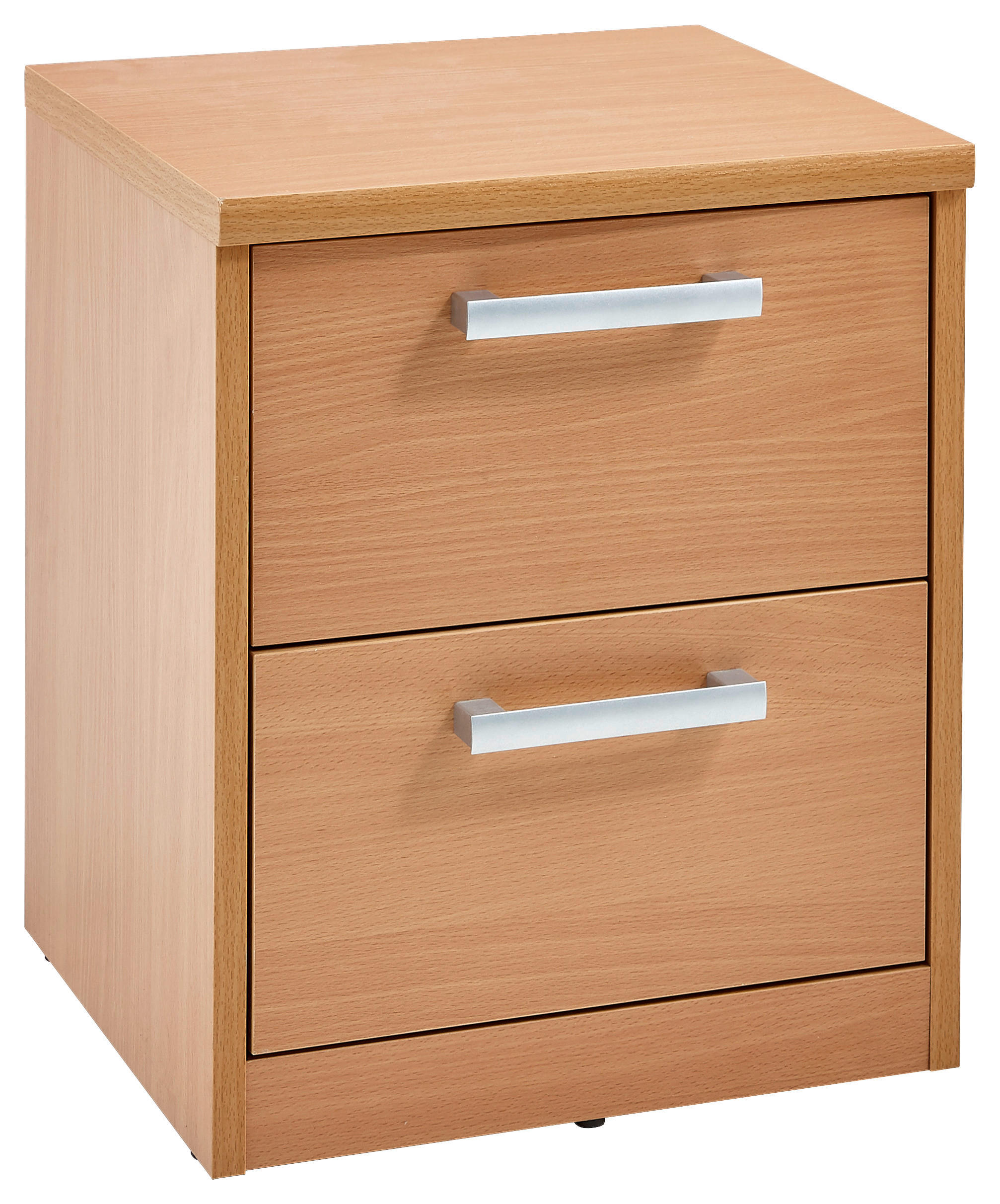 NACHTSCHRANK Buchefarben - Silberfarben/Buchefarben, Basics, Kunststoff (38/46/36cm) - Xora