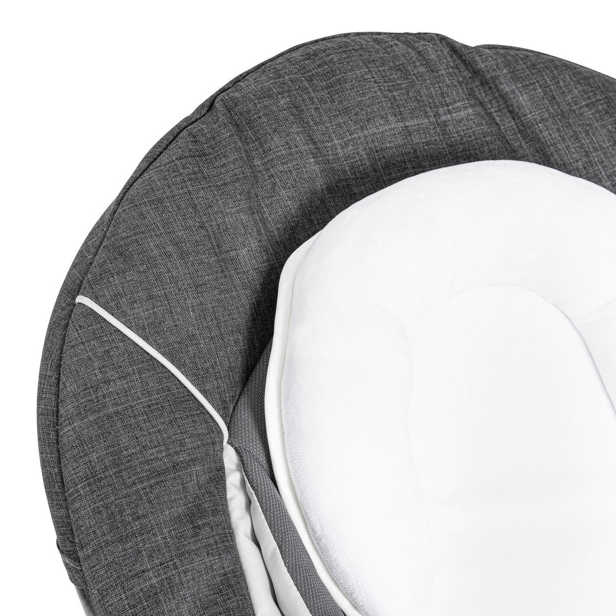 HOCHSTUHLLIEGE ALPHA BOUNCER DELUXE  - Weiß/Grau, Trend, Textil (66/49/45cm) - Hauck