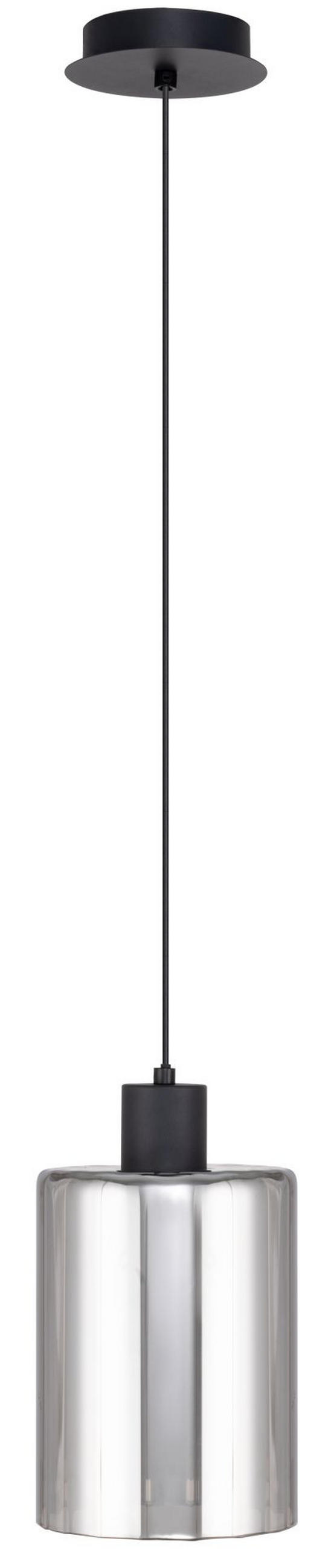 LAMPĂ SUSPENDATĂ 15/120 cm  - negru, Trend, sticlă/metal (15/120cm) - Novel