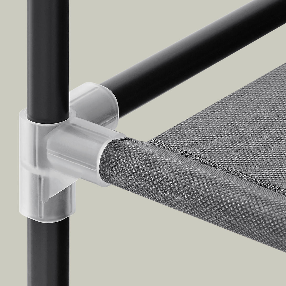 STOFFSCHRANK Grau  - Grau, Basics, Textil/Metall (170/167/45cm) - Boxxx