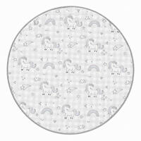 KINDERTEPPICH 180/180 cm Grau rund  - Grau, Basics, Textil (180/180cm)