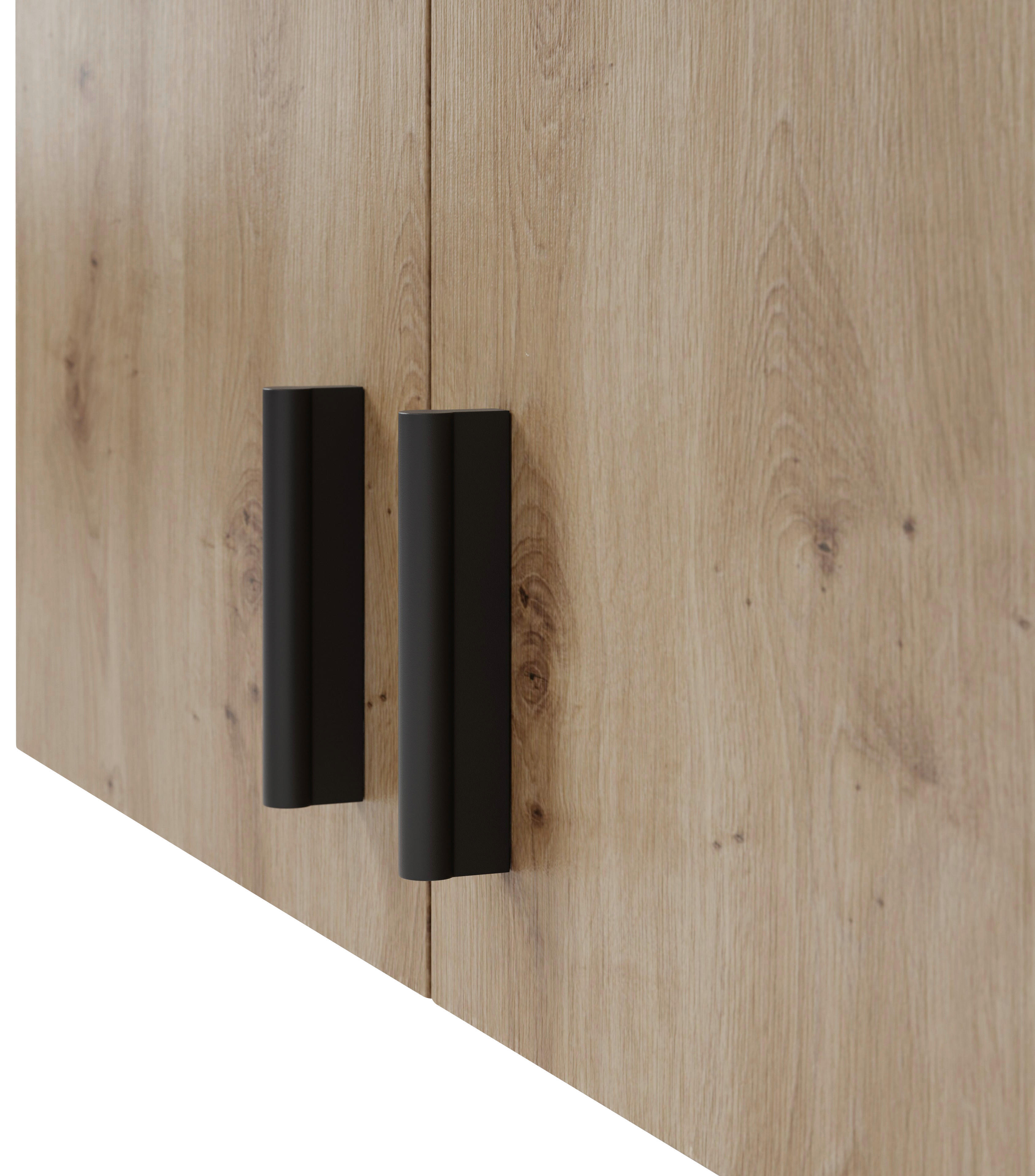 NADSTAVEC NA SKRIŇU, dub artisan, 141,2/50/52,1 cm - čierna/dub artisan, Konventionell, kompozitné drevo/plast (141,2/50/52,1cm) - Boxxx