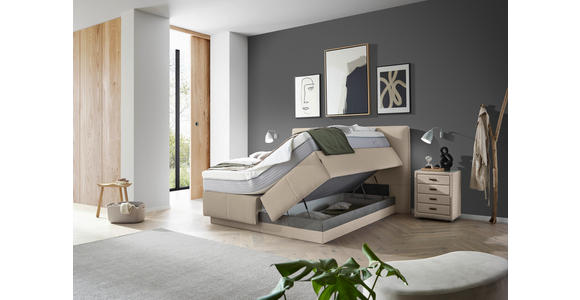 BOXSPRINGBETT 180/200 cm in Beige - Beige, KONVENTIONELL, Textil (180/200cm) - Dieter Knoll