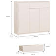 SCHUHSCHRANK  in 109,2/99,1/34,9 cm  - Sandfarben/Grau, MODERN, Holzwerkstoff/Kunststoff (109,2/99,1/34,9cm) - Carryhome