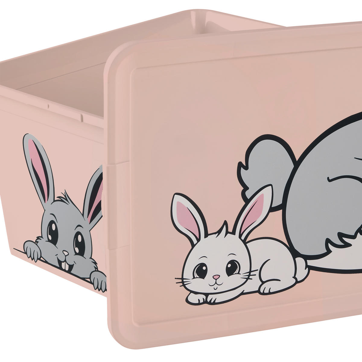 BOX NA HRAČKY - růžová, Basics, plast (48,5/36/25cm) - My Baby Lou