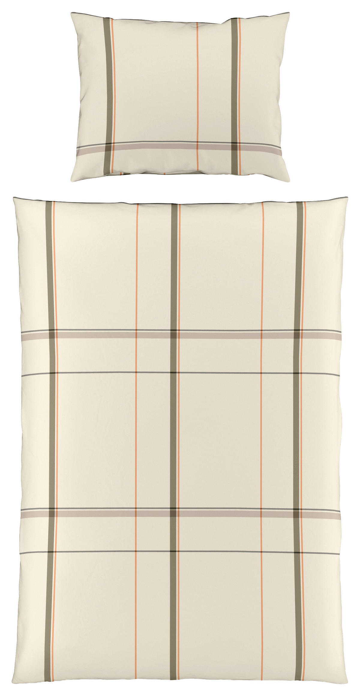 ÁGYNEMŰHUZAT-GARNITÚRA 140/200 cm  - sötétnarancs/olívazöld, Basics, textil (140/200cm) - Fleuresse