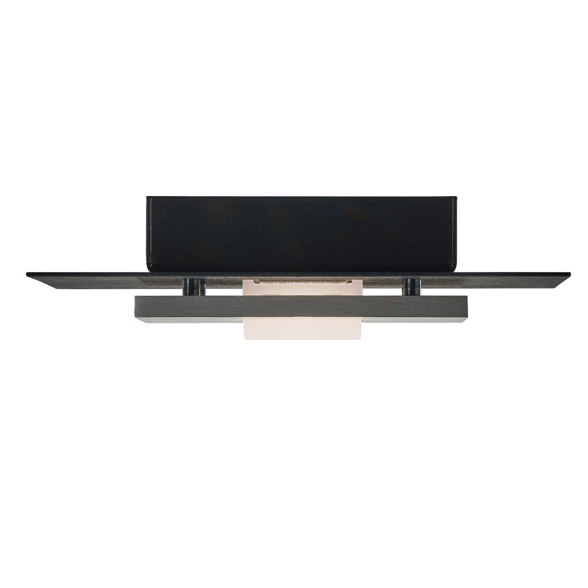 LED-WANDLEUCHTE Plano 24/7/24 cm  - Schwarz/Alufarben, Design, Kunststoff/Metall (24/7/24cm) - Grossmann