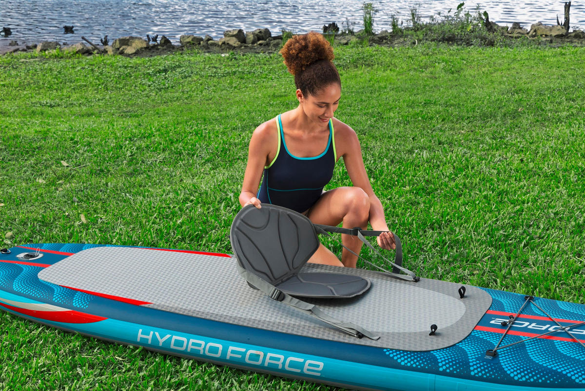 STAND-UP PADDLE BOARD HYDRO-FORCE  - Blau/Grau, KONVENTIONELL, Kunststoff/Metall (305/84/15cm) - Bestway