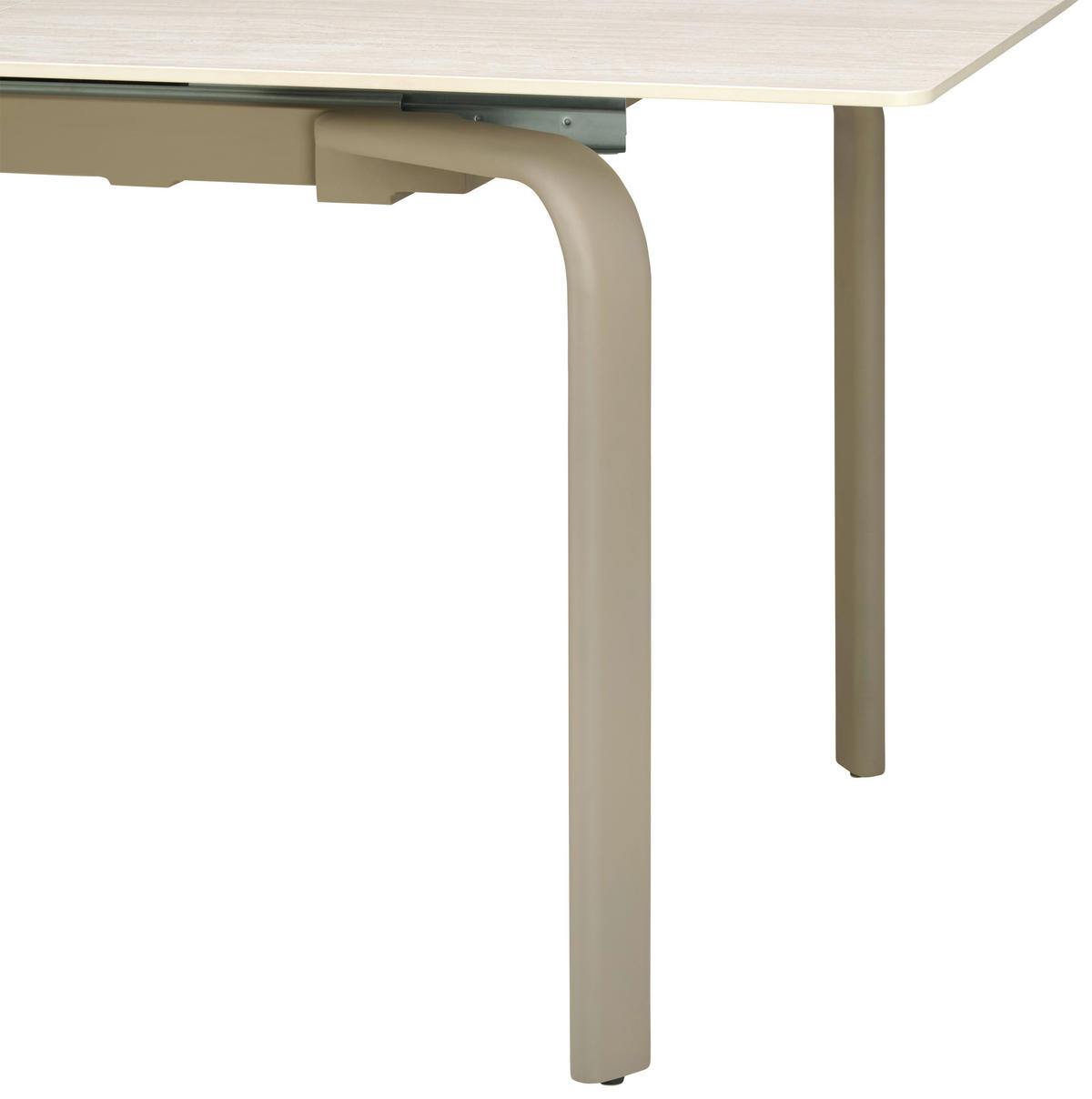 ESSTISCH Weiß rechteckig  ausziehbar  - Champagner/Weiß, MODERN, Keramik/Metall (160/200/76/90cm) - Livetastic
