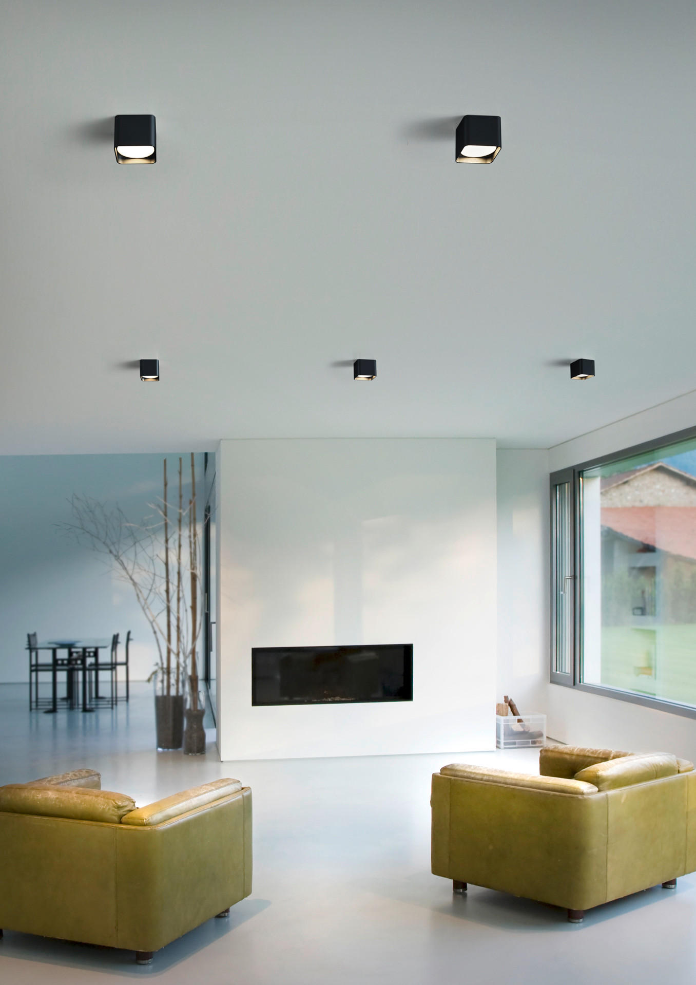 LED-DECKENLEUCHTE Dora 10/10/8,5 cm   - Schwarz, Design, Glas/Metall (10/10/8,5cm) - Helestra