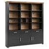 REGALKOMBINATION - Graphitfarben/Eiche Artisan, Design, Holzwerkstoff/Metall (184,1/206,6/42,2cm) - SetOne by Musterring