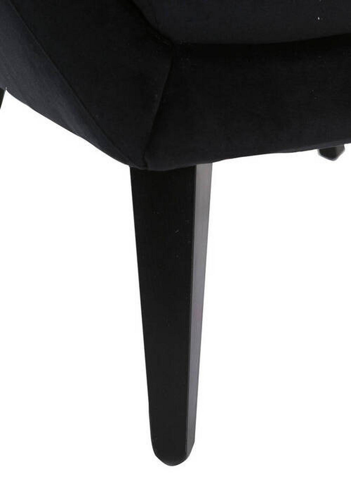 SESSEL in Flachgewebe Schwarz  - Schwarz, Lifestyle, Holz/Textil (93/74/80cm) - Landscape
