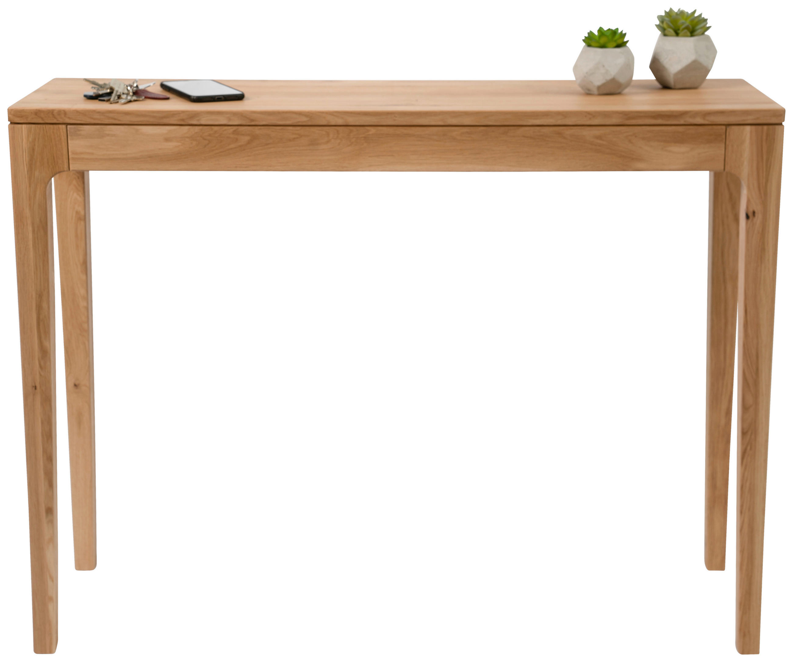 KONSOLENTISCH Wildeiche massiv Wildeiche  - Wildeiche, Basics, Holz (100/30/80cm)