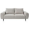 2-SITZER-SOFA in Webstoff Creme  - Creme/Schwarz, Modern, Textil/Metall (202/89/115cm) - MID.YOU