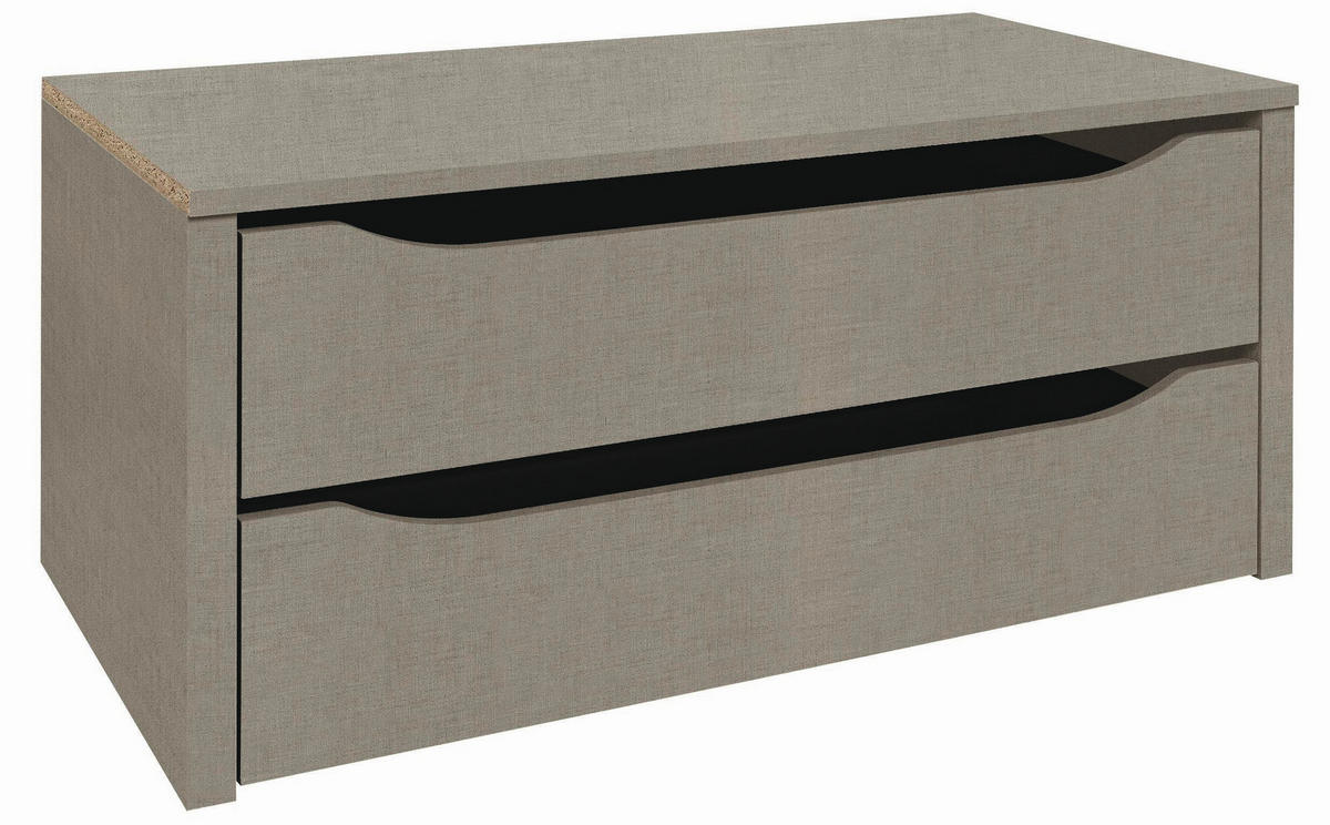 SCHUBKASTENEINSATZ 88/39/45 cm   - Grau, Holzwerkstoff (88/39/45cm) - Carryhome