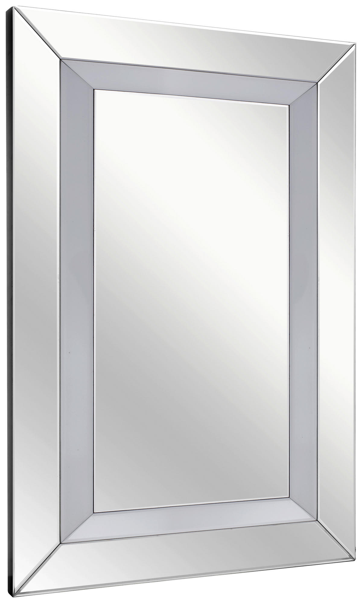 ZIDNO OGLEDALO  80/120/4,8 cm     - srebrna, Dizajnerski, staklo/pločasti materijal (80/120/4,8cm) - Ti'me