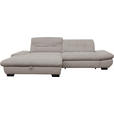 ECKSOFA  in Mikrofaser Hellgrau  198/290 cm  - Hellgrau/Schwarz, Design, Textil/Metall (198/290cm) - Xora