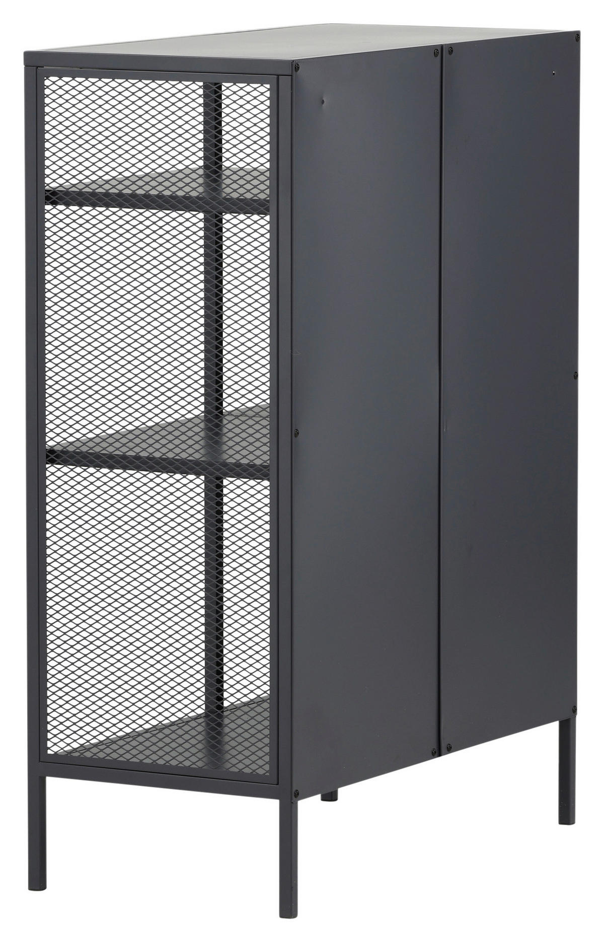 BÜCHERWAND Grau  - Dunkelgrau/Grau, Design, Metall (80/110/40cm) - Livetastic