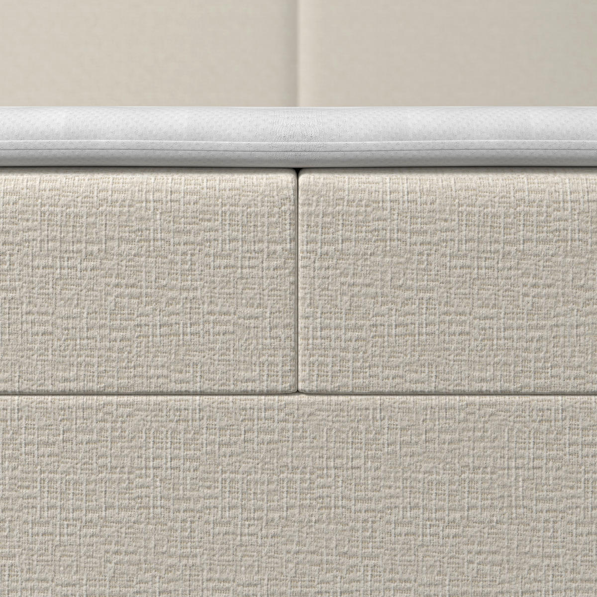 BOXSÄNG 180/200 cm  i cremefärgad  - svart/cremefärgad, Modern, trä/textil (180/200cm) - Visionight