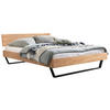 BETT 180/200 cm,  in Eichefarben,  - Eichefarben/Anthrazit, Design, Holz/Metall (180/200cm) - Hasena