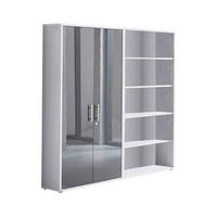 AKTENSCHRANK Grau, Anthrazit Hochglanz  - Anthrazit Hochglanz/Grau, MODERN, Holzwerkstoff (168,8/185,6/33cm) - MID.YOU