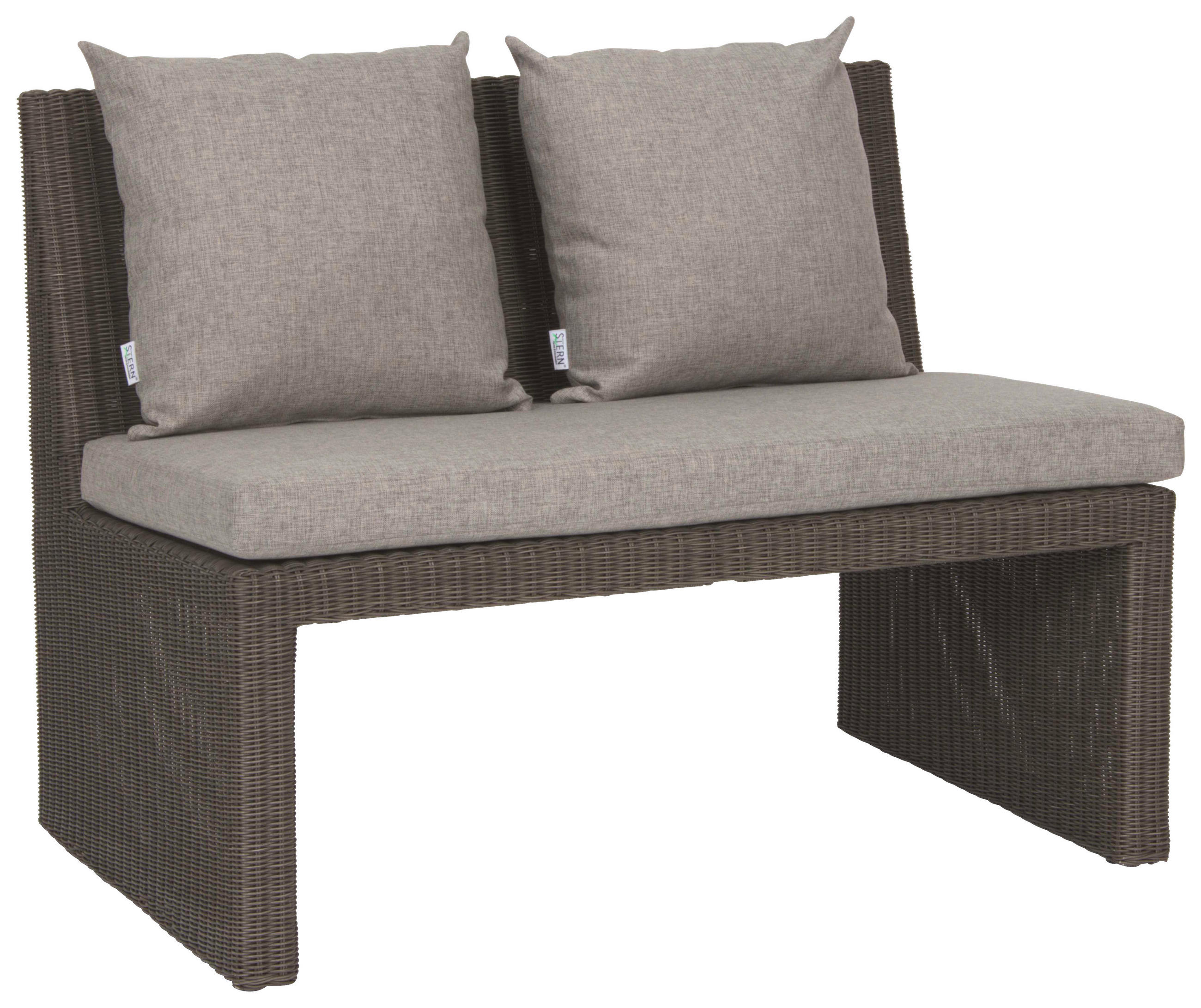 GARTENBANK 111/86/70 cm  Aluminium  - Hellgrau/Alufarben, Design, Kunststoff/Textil (111/86/70cm) - Stern