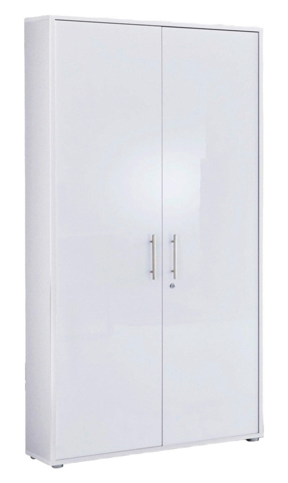 AKTENSCHRANK Weiß, Weiß Hochglanz  - Weiß Hochglanz/Weiß, MODERN, Holzwerkstoff (84,4/185,6/33cm) - MID.YOU