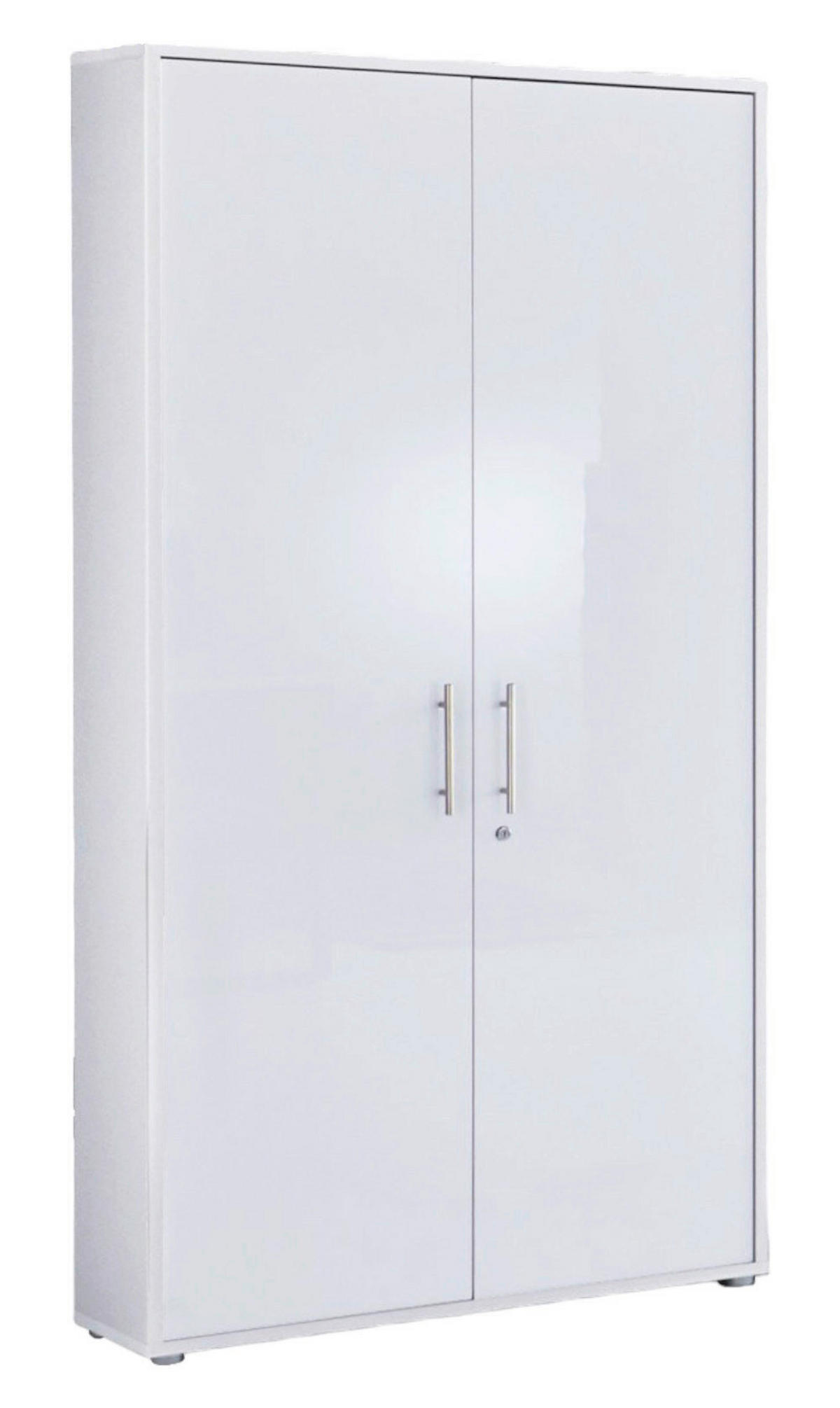 AKTENSCHRANK Weiß, Weiß Hochglanz  - Weiß Hochglanz/Weiß, MODERN, Holzwerkstoff (84,4/185,6/33cm) - MID.YOU