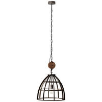 HÄNGELEUCHTE 47/160 cm    - Schwarz, Lifestyle, Holz/Metall (47/160cm) - Brilliant