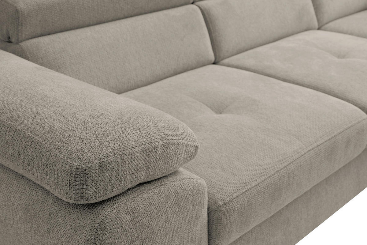 SOFFA i taupe  - svart/taupe, Design, metall/textil (256/75-90/200cm) - Carryhome
