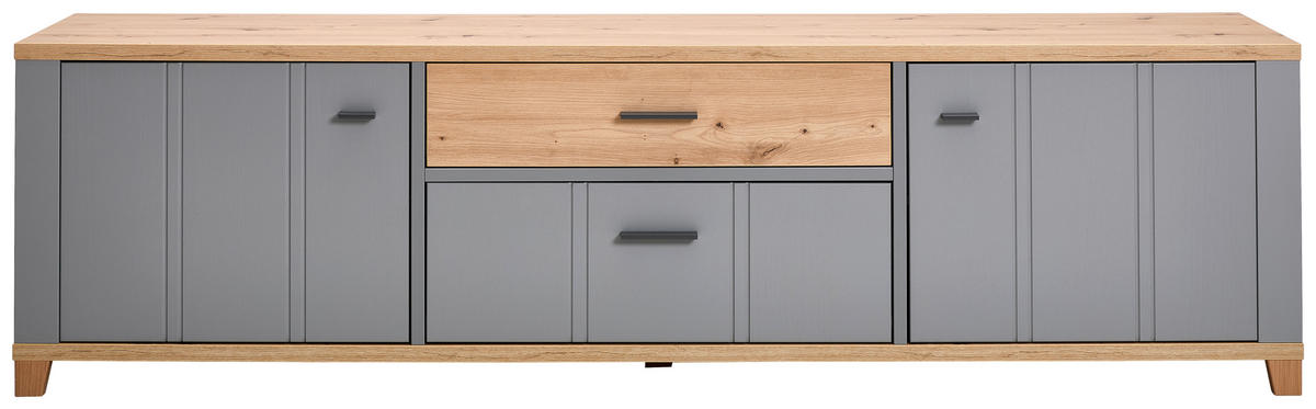 TV-SZEKRÉNY 217/59/48 cm  - grafitszürke/Artisan tölgy, Konventionell, műanyag/faalapú anyag (217/59/48cm) - Hom`in