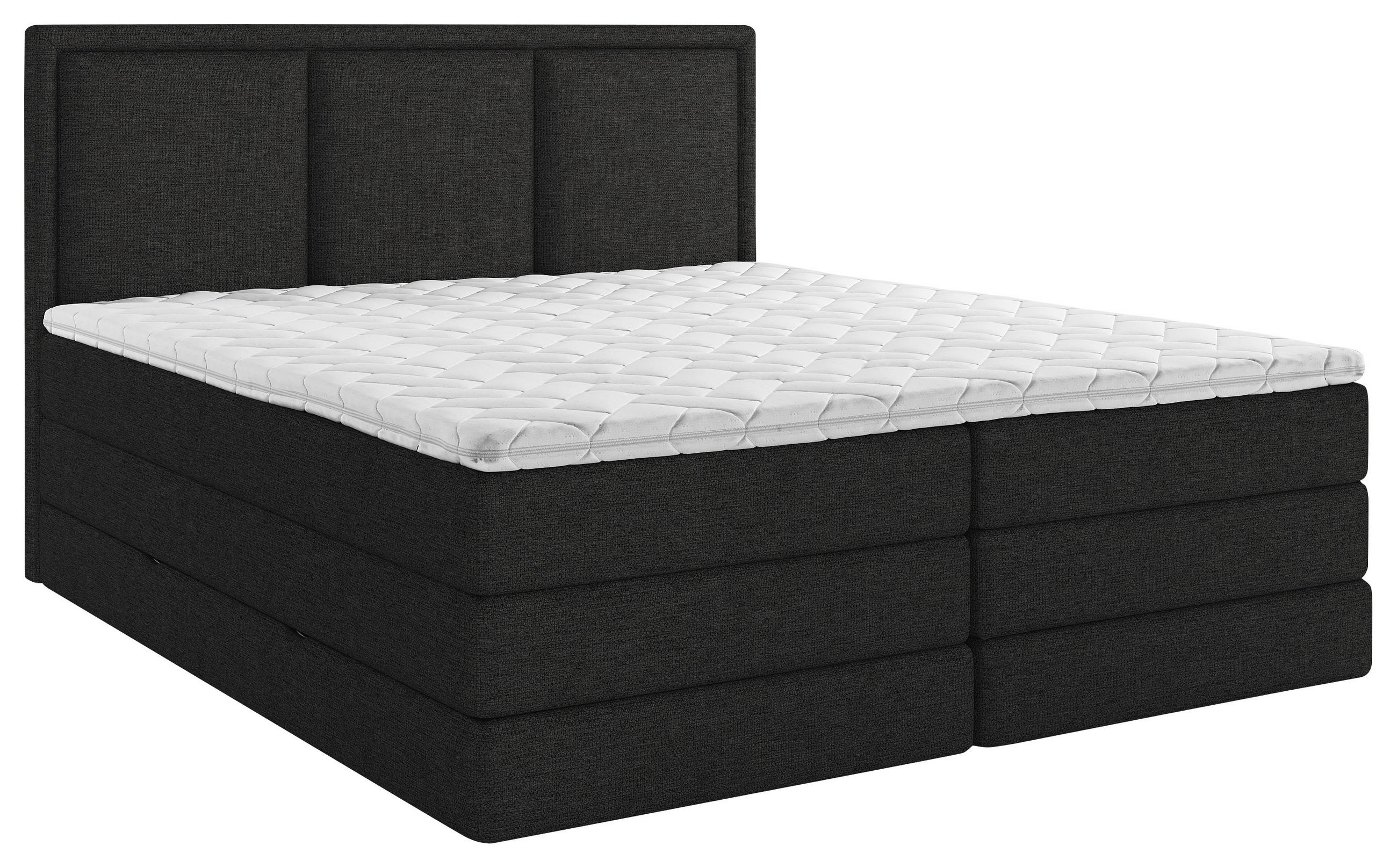 BOXSPRINGBETT 200/200 cm  in Schwarz  - Schwarz, Design, Holzwerkstoff/Kunststoff (200/200cm) - MID.YOU