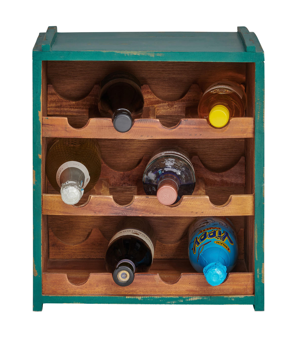 BORTARTÓ POLC   - zöld, Trend, fa (36/40/32cm) - Ambia Home