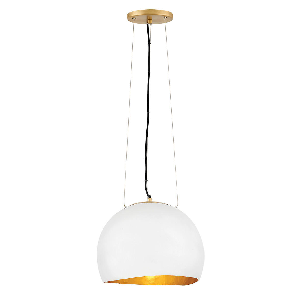 HÄNGELEUCHTE 35.6/36.7-297.2 cm    - Weiss/Goldfarben, Lifestyle, Metall (35.6/36.7-297.2cm) - Elstead Lighting
