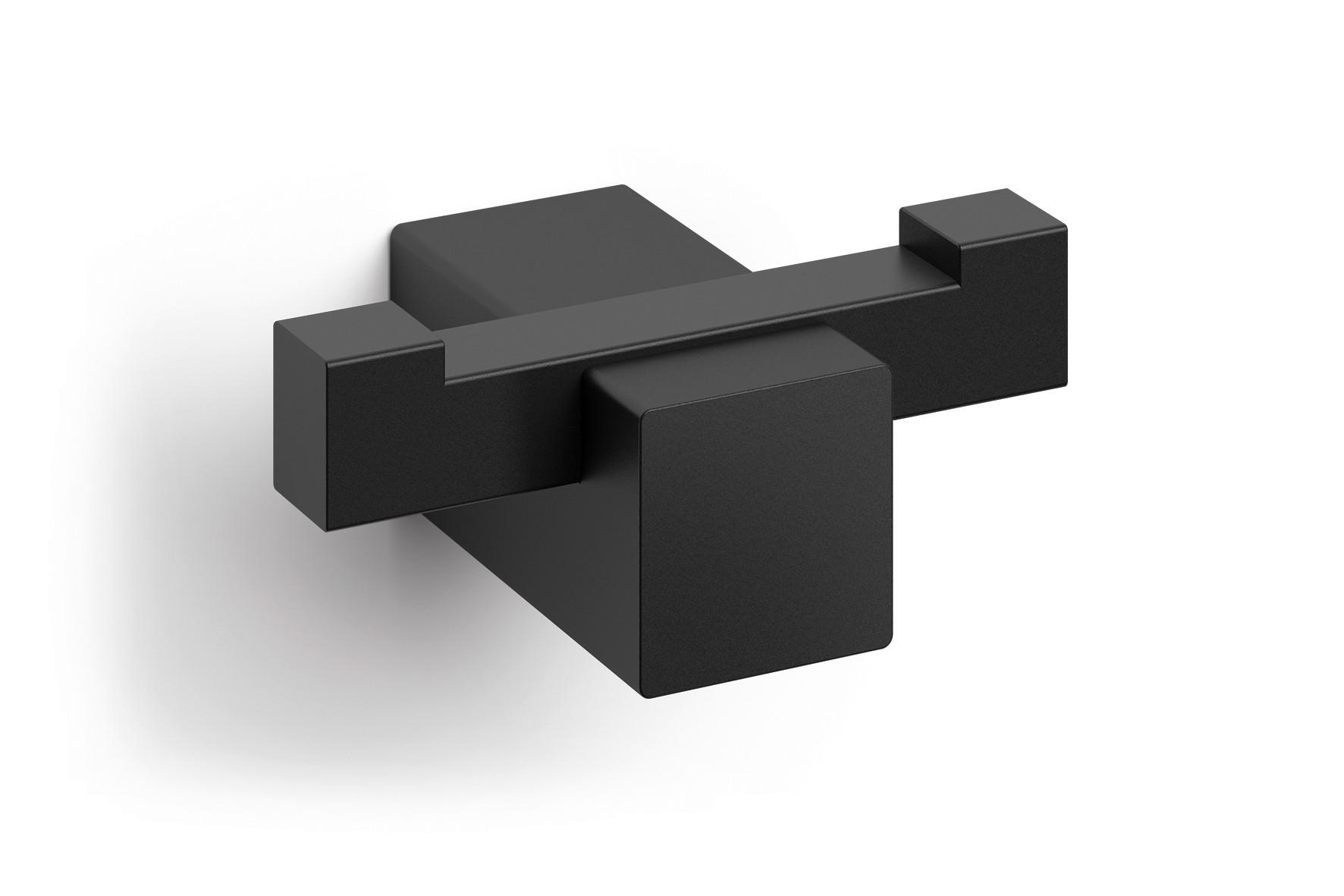 Zack Handtuchhaken Carvo Schwarz 6.5x2.6x4.5 cm