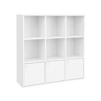 NÁSTENNÁ KNIŽNICA, biela, 98/98/30 cm - biela, Basics, kompozitné drevo/plast (98/98/30cm) - Boxxx