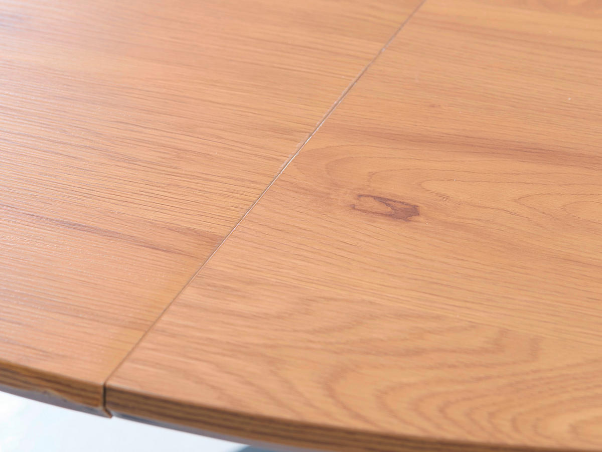 ESSTISCH in Holzwerkstoff 120/120/75 cm  - Eichefarben/Schwarz, MODERN, Holzwerkstoff/Metall (120/120/75cm) - Livetastic