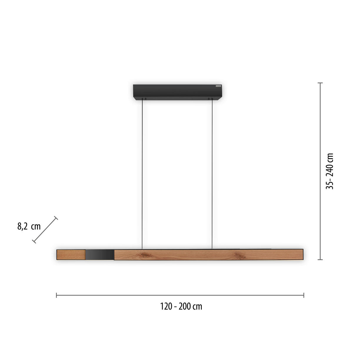 LED VISILICA    120-200/8,2/35-240 cm    - Dizajnerski, drvo (120-200/8,2/35-240cm)