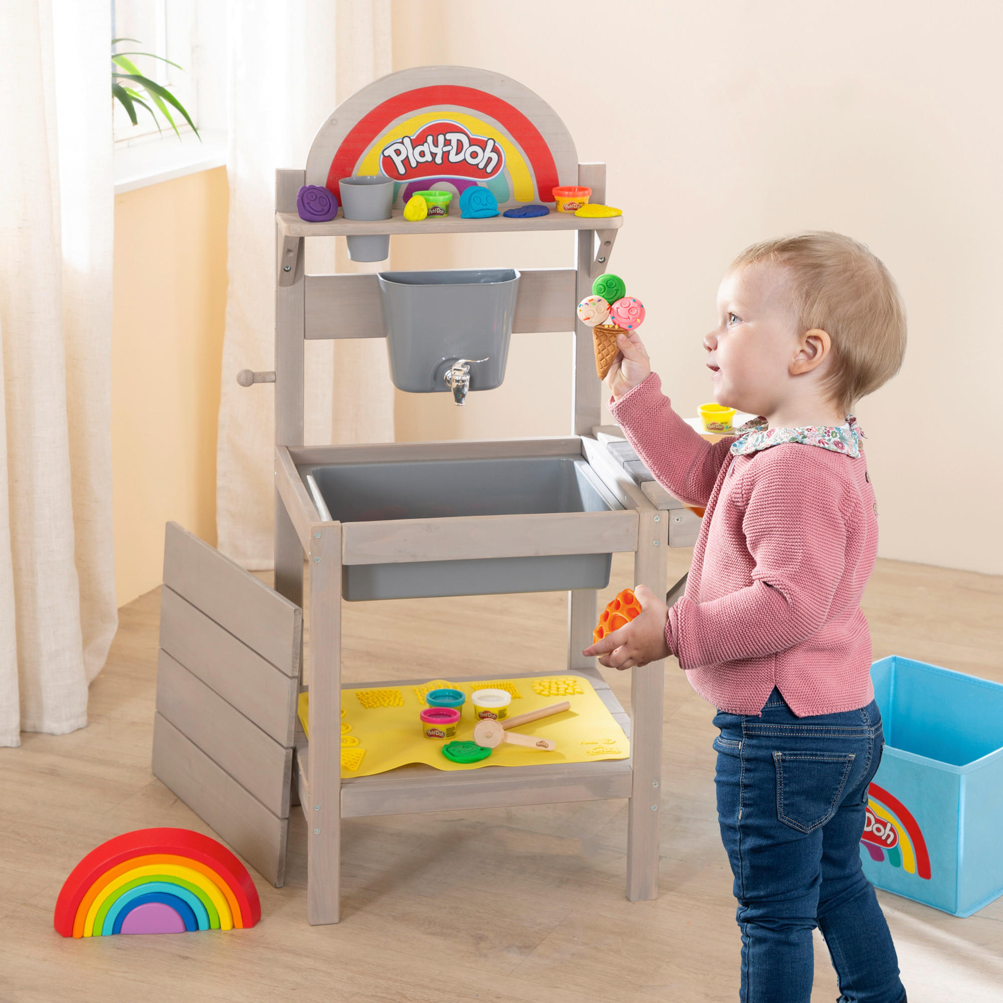 MATSCHKÜCHE - Multicolor, Basics, Naturmaterialien/Holz (65/100/35cm) - Roba
