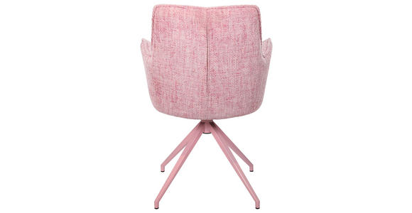 ARMLEHNSTUHL  in Eisen Chenille  - Rosa, LIFESTYLE, Textil/Metall (59,5/90,5/62,5cm) - Novel