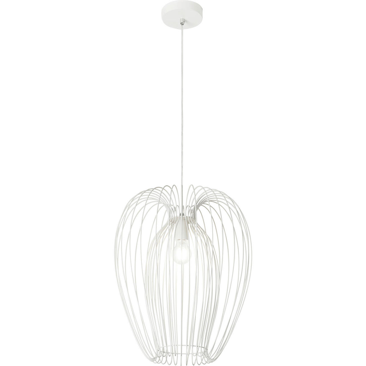 PENDELLEUCHTE Camp 40/200 cm   - Weiß, Design, Metall (40/200cm) - Fabas Luce