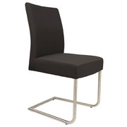 SCHWINGSTUHL Lederlook Braun, Edelstahlfarben - Edelstahlfarben/Beige, KONVENTIONELL, Textil/Metall (48/95/64cm) - VOLEO