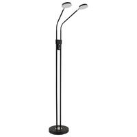 LED-STEHLEUCHTE Silvio 93/25 cm  - Schwarz/Weiß, Design, Kunststoff/Metall (93/25cm) - Globo
