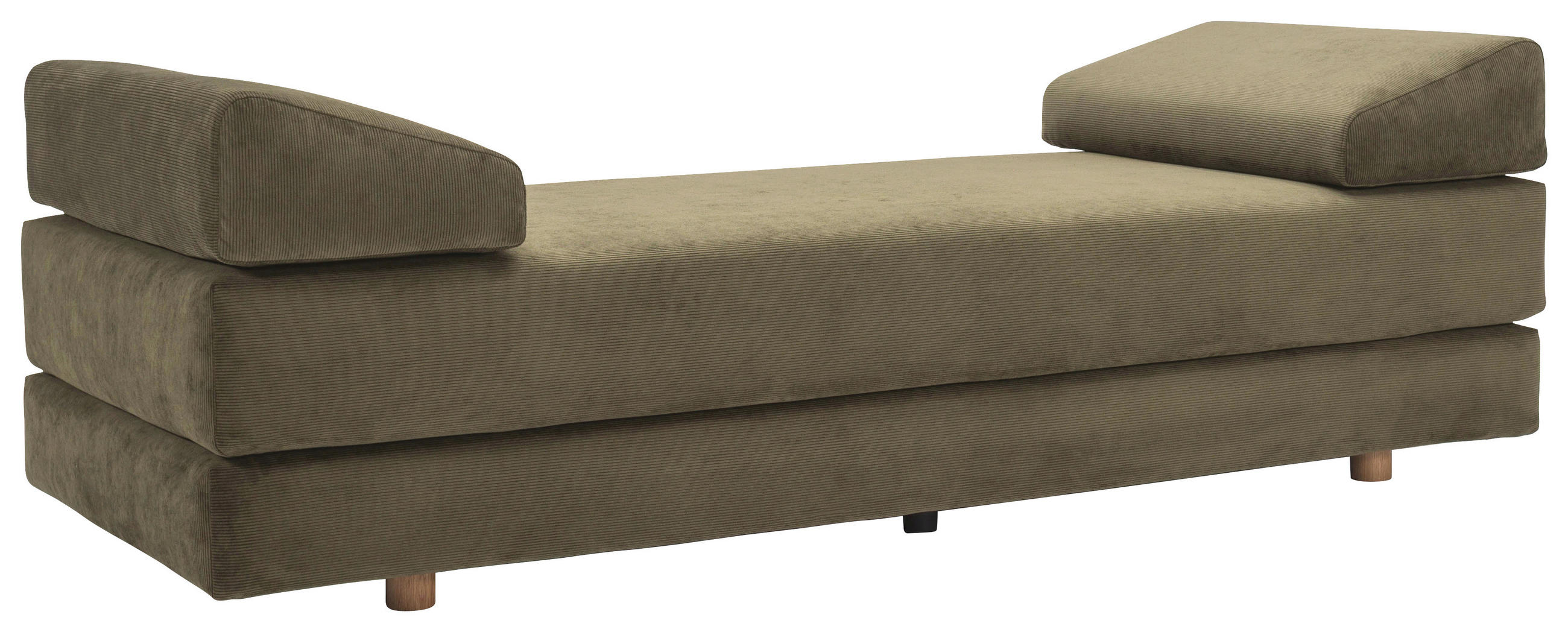 SCHLAFSOFA Flachgewebe Grün  - Eichefarben/Grün, Design, Holz/Textil (200/82/80cm) - Niels Andersson