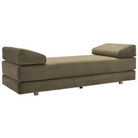 SCHLAFSOFA Flachgewebe Grün  - Eichefarben/Grün, Design, Holz/Textil (200/82/80cm) - Niels Andersson