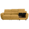 ECKSOFA Senfgelb Mikrofaser  - Senfgelb/Schwarz, KONVENTIONELL, Kunststoff/Textil (285/177cm) - Carryhome