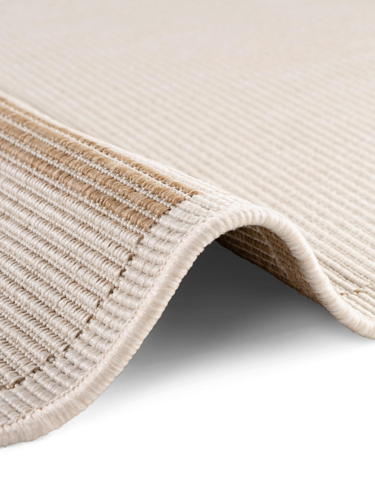 LÄUFER 80/250 cm Duet  - Sandfarben/Weiß, Design, Kunststoff (80/250cm)