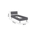 BETT 90/200 cm  in Grau  - Alufarben/Grau, Design, Holzwerkstoff/Metall (90/200cm) - Carryhome