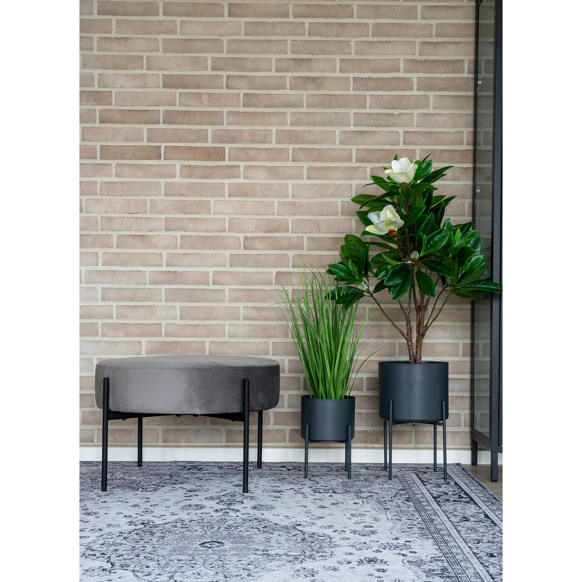 ÜBERTOPF-SET  - Grau, Design, Metall